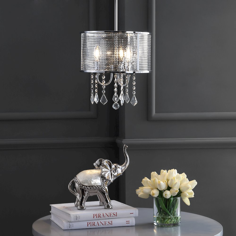 Avah Metal/Crystal Adjustable Led Drop Chandelier. Picture 9