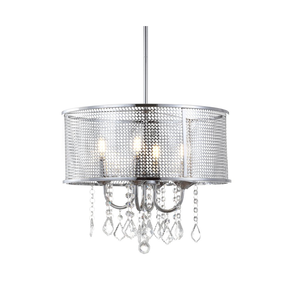 Avah Metal/Crystal Adjustable Led Drop Chandelier. Picture 11