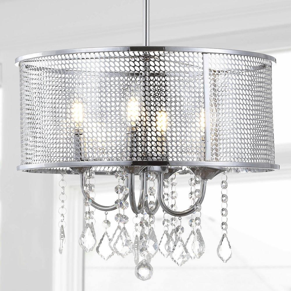 Avah Metal/Crystal Adjustable Led Drop Chandelier. Picture 13