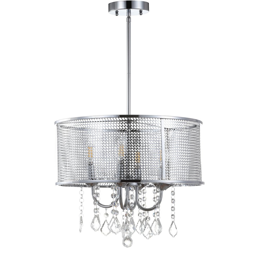 Avah Metal/Crystal Adjustable Led Drop Chandelier. Picture 2