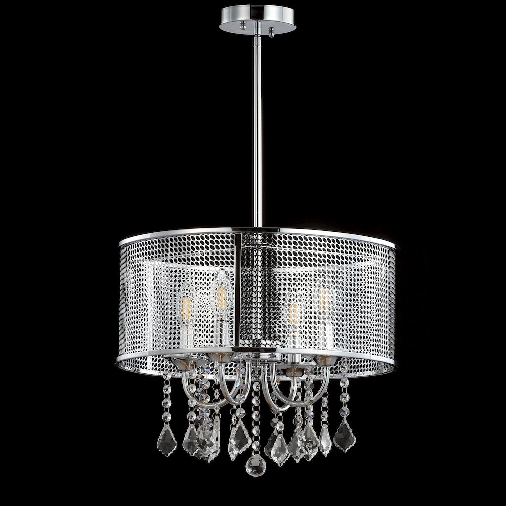 Avah Metal/Crystal Adjustable Led Drop Chandelier. Picture 4