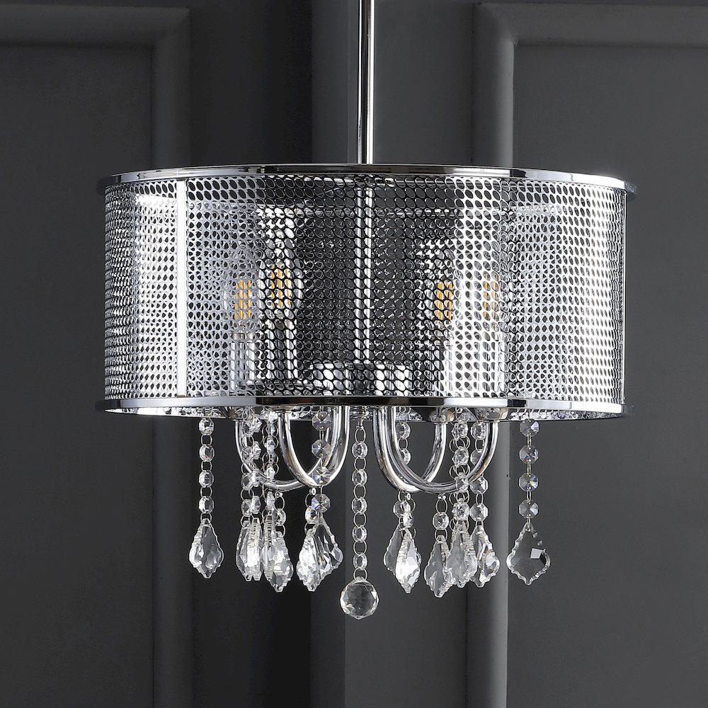 Avah Metal/Crystal Adjustable Led Drop Chandelier. Picture 8