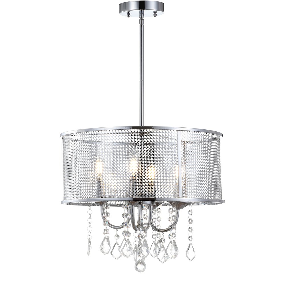 Avah Metal/Crystal Adjustable Led Drop Chandelier. Picture 1