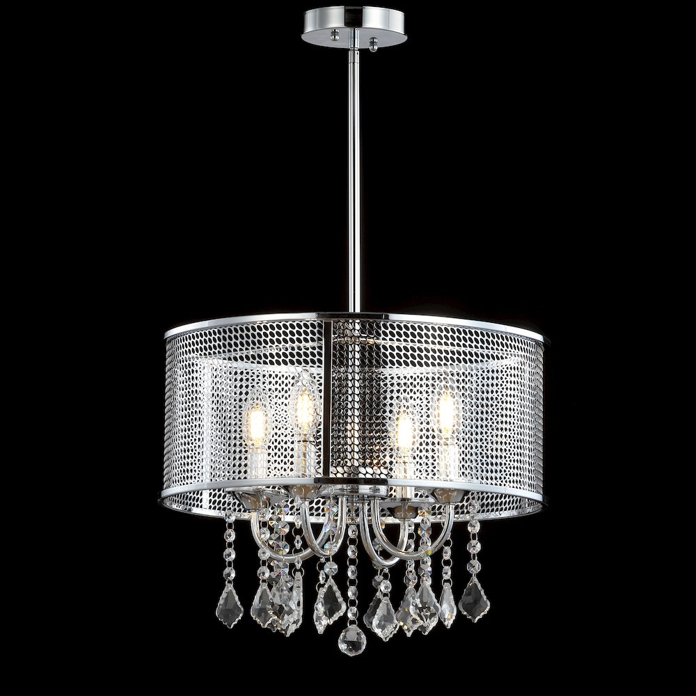 Avah Metal/Crystal Adjustable Led Drop Chandelier. Picture 3