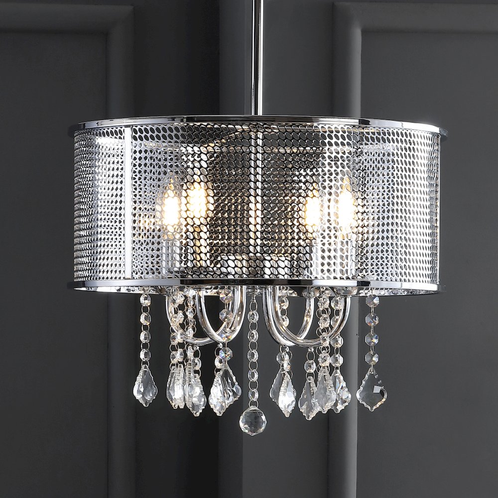 Avah Metal/Crystal Adjustable Led Drop Chandelier. Picture 7