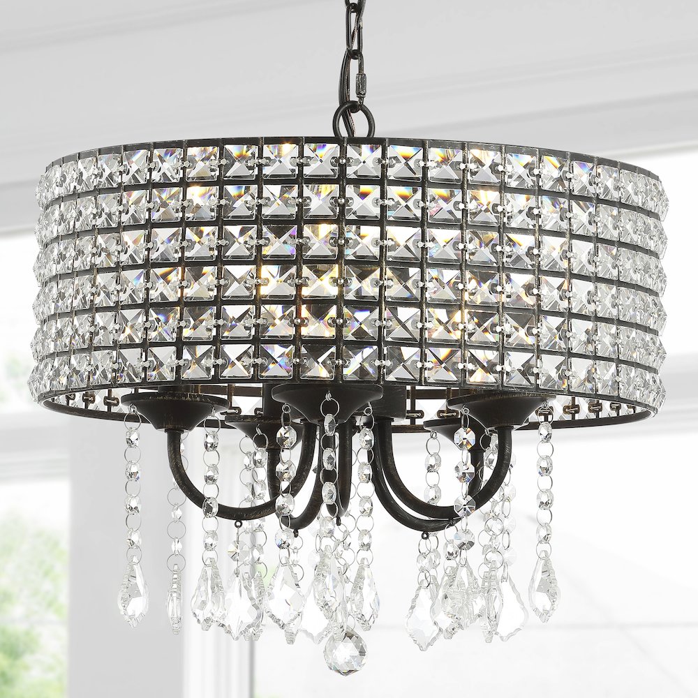 Reese Metal/Crystal Adjustable Led Drop Chandelier. Picture 12