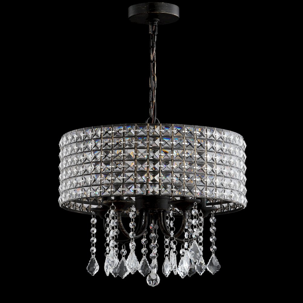 Reese Metal/Crystal Adjustable Led Drop Chandelier. Picture 4