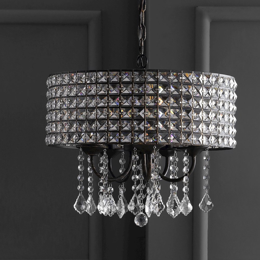 Reese Metal/Crystal Adjustable Led Drop Chandelier. Picture 8