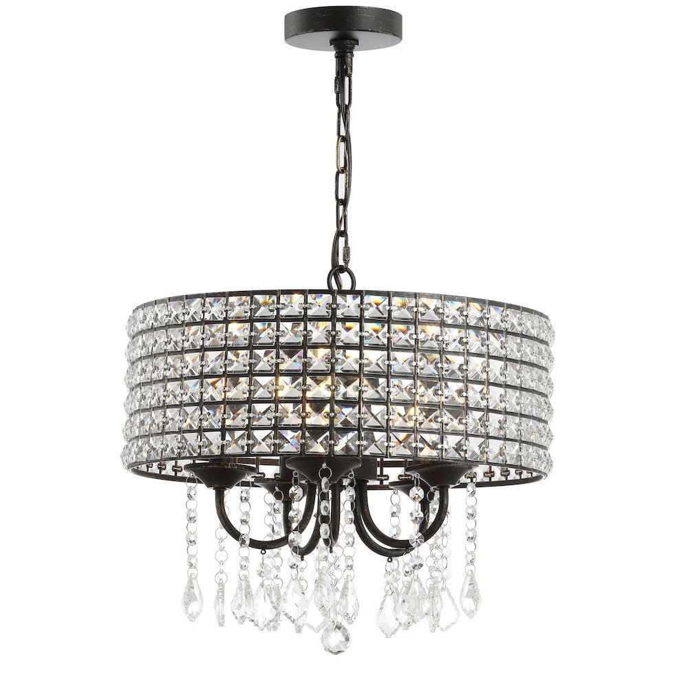 Reese Metal/Crystal Adjustable Led Drop Chandelier. Picture 1