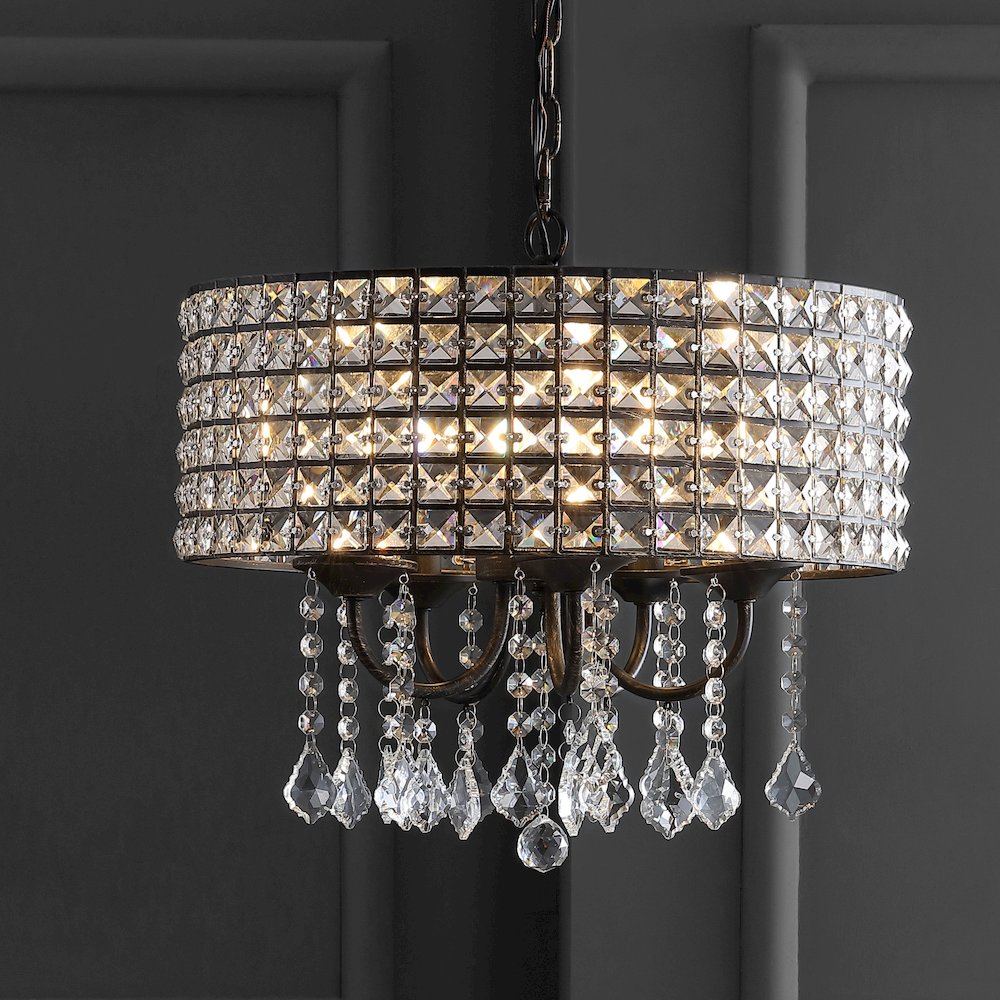 Reese Metal/Crystal Adjustable Led Drop Chandelier. Picture 7