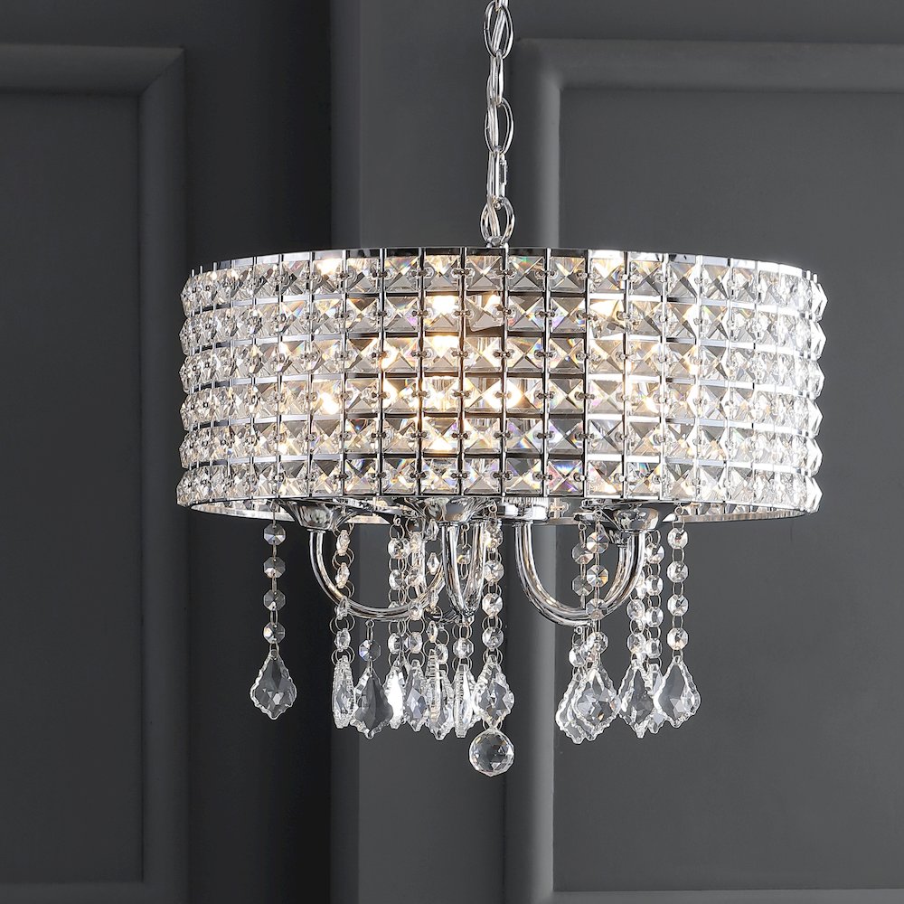 Reese Metal/Crystal Adjustable Led Drop Chandelier. Picture 12