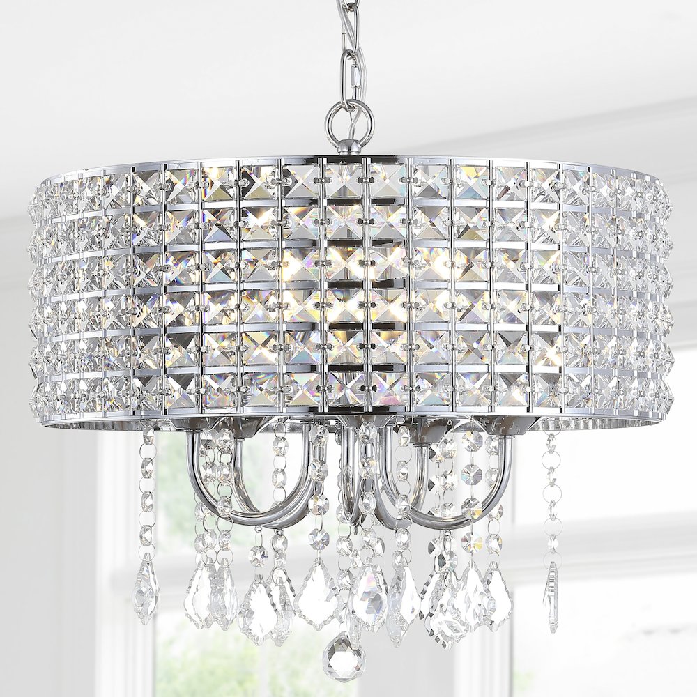 Reese Metal/Crystal Adjustable Led Drop Chandelier. Picture 13