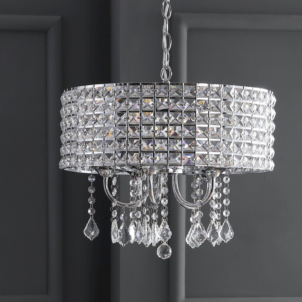 Reese Metal/Crystal Adjustable Led Drop Chandelier. Picture 8