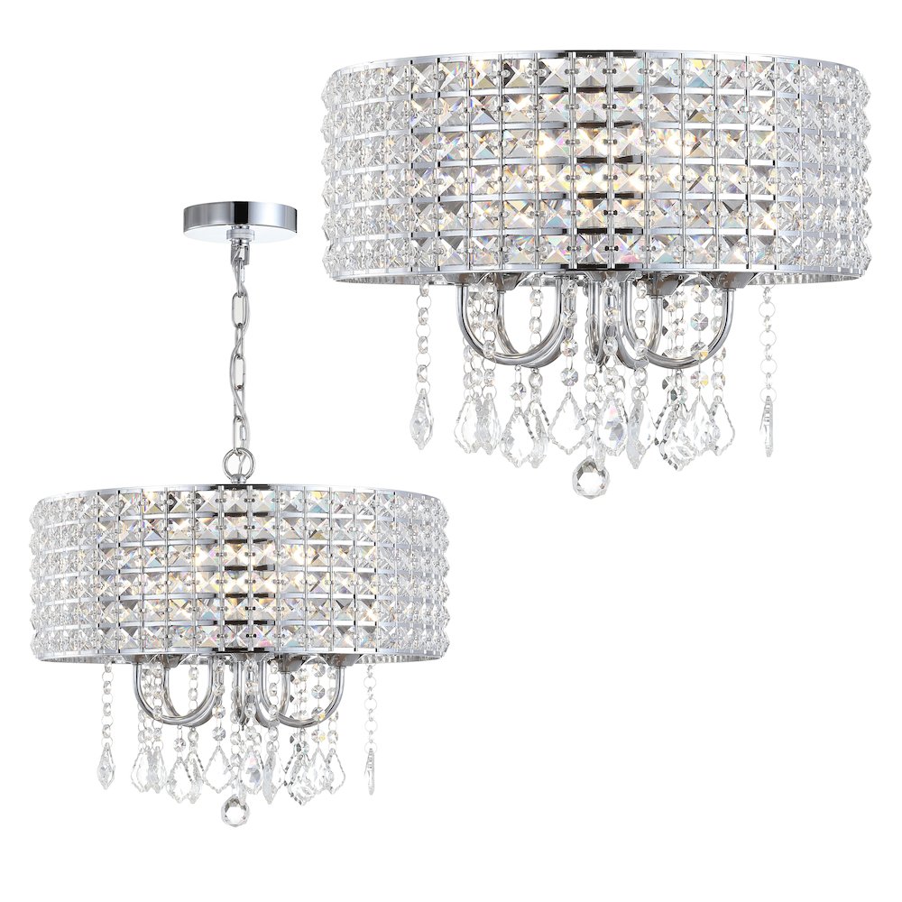 Reese Metal/Crystal Adjustable Led Drop Chandelier. Picture 10