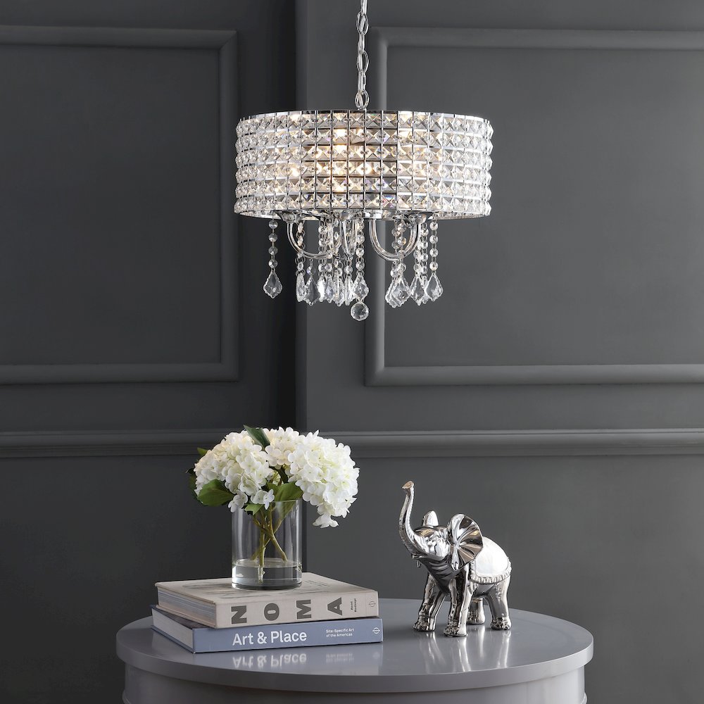 Reese Metal/Crystal Adjustable Led Drop Chandelier. Picture 9