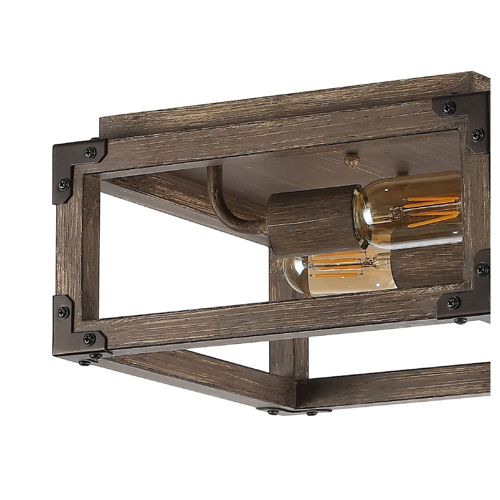 Magnolia Iron Rustic Farmhouse Led Flush Mount. Picture 3