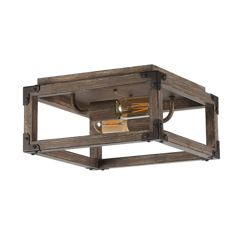 Magnolia Iron Rustic Farmhouse Led Flush Mount. Picture 2