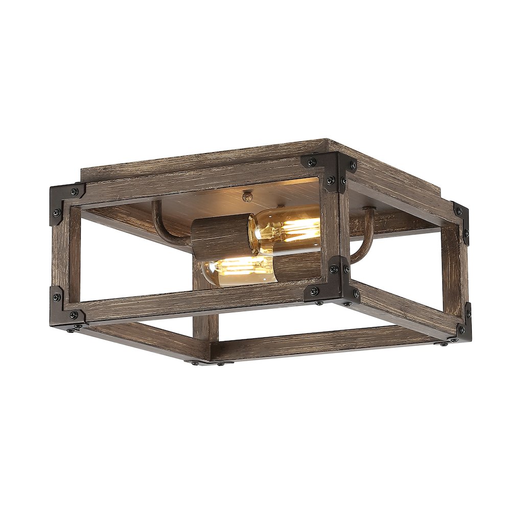 Magnolia Iron Rustic Farmhouse Led Flush Mount. Picture 1