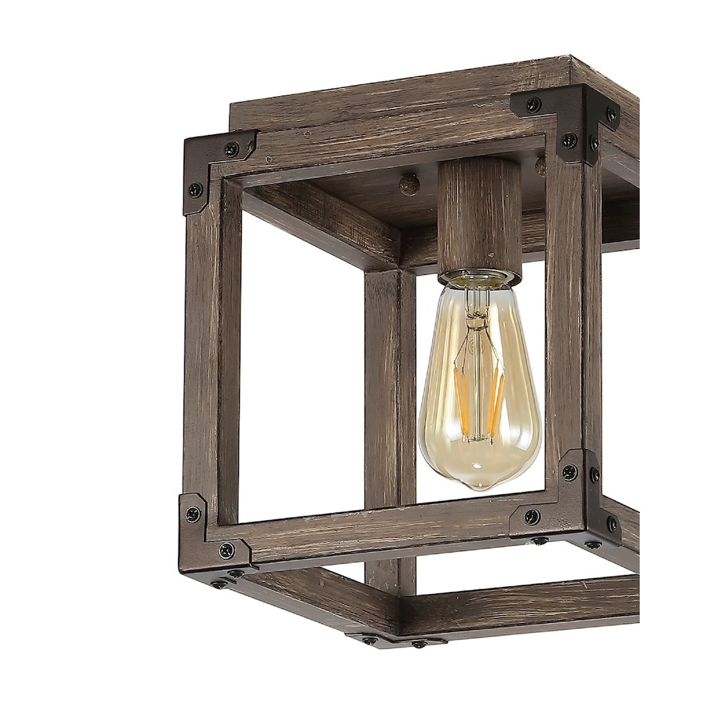 Magnolia Iron Rustic Farmhouse Led Flush Mount. Picture 3