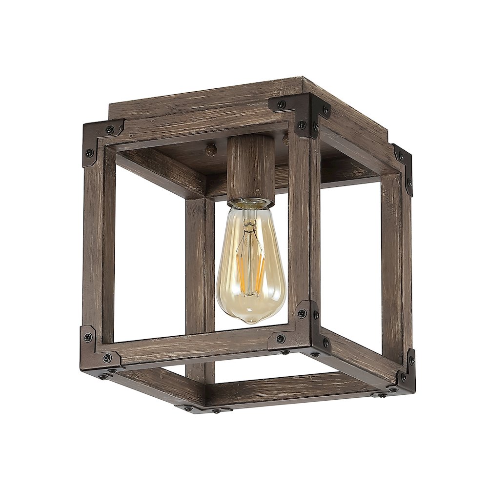 Magnolia Iron Rustic Farmhouse Led Flush Mount. Picture 2