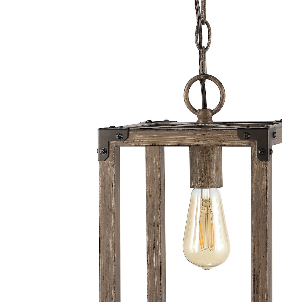 Magnolia Adjustable Iron Rustic Farmhouse Led Pendant. Picture 3