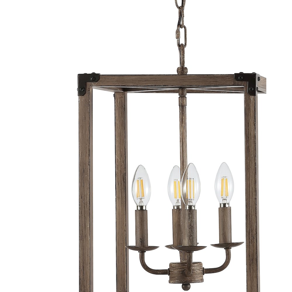 Magnolia Adjustable Iron Rustic Farmhouse Led Pendant. Picture 3