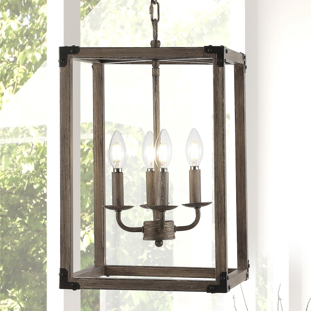 Magnolia Adjustable Iron Rustic Farmhouse Led Pendant. Picture 14
