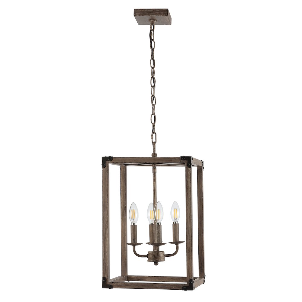 Magnolia Adjustable Iron Rustic Farmhouse Led Pendant. Picture 2