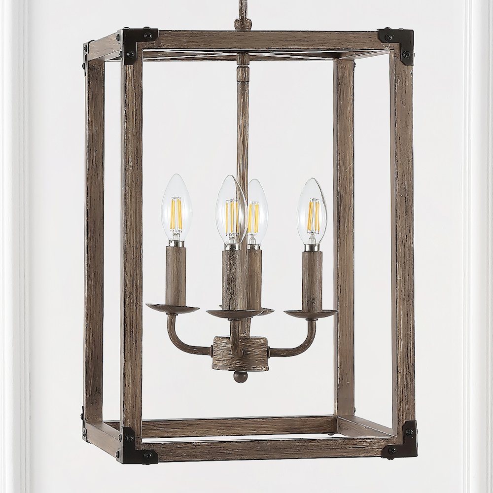 Magnolia Adjustable Iron Rustic Farmhouse Led Pendant. Picture 8