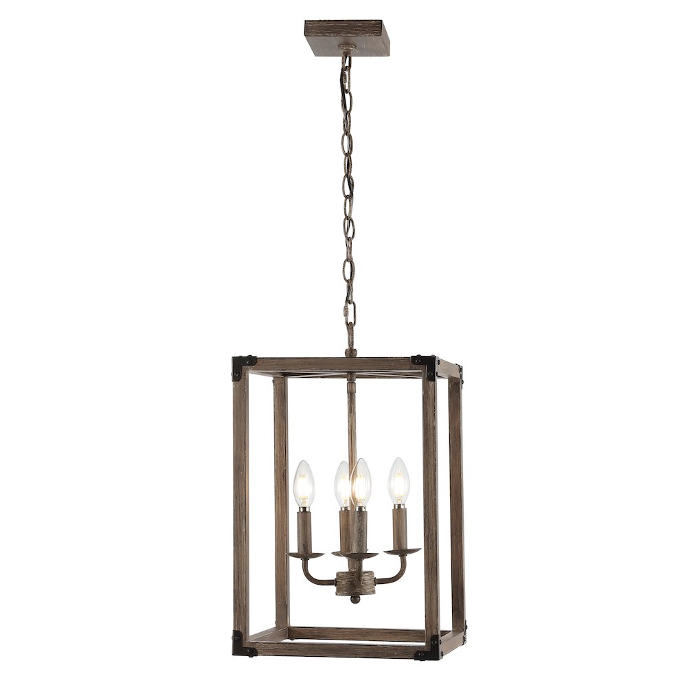 Magnolia Adjustable Iron Rustic Farmhouse Led Pendant. Picture 1
