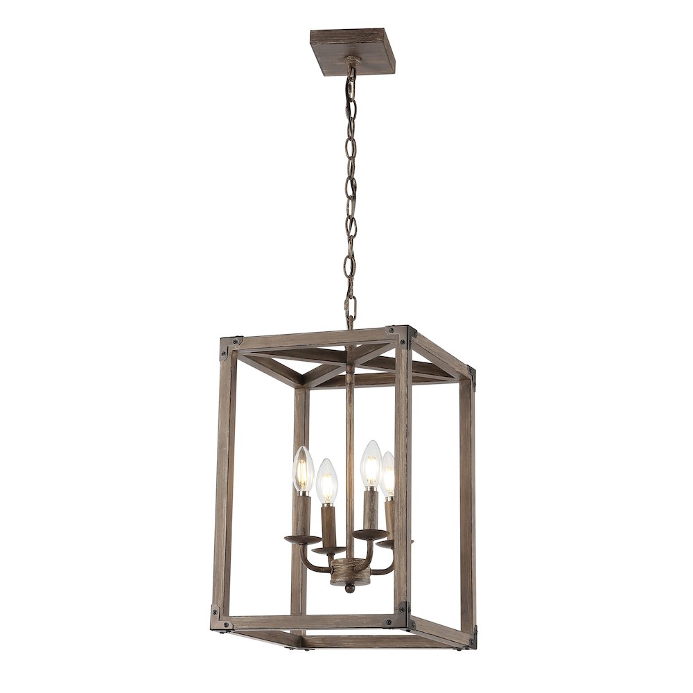 Magnolia Adjustable Iron Rustic Farmhouse Led Pendant. Picture 6