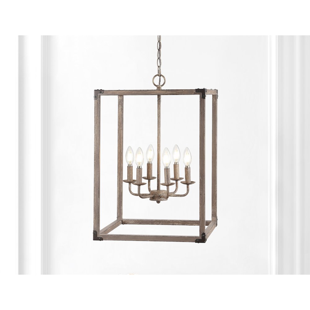 Magnolia Adjustable Iron Rustic Farmhouse Led Pendant. Picture 12