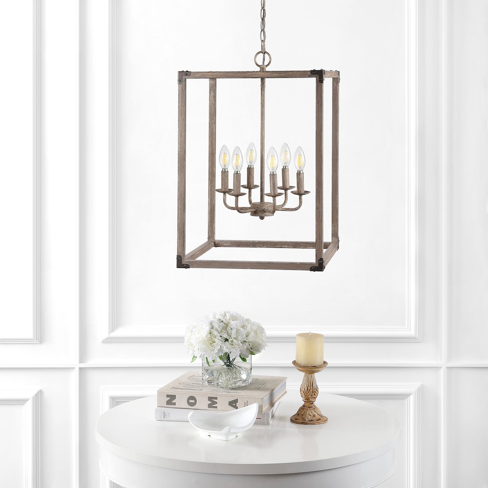 Magnolia Adjustable Iron Rustic Farmhouse Led Pendant. Picture 10