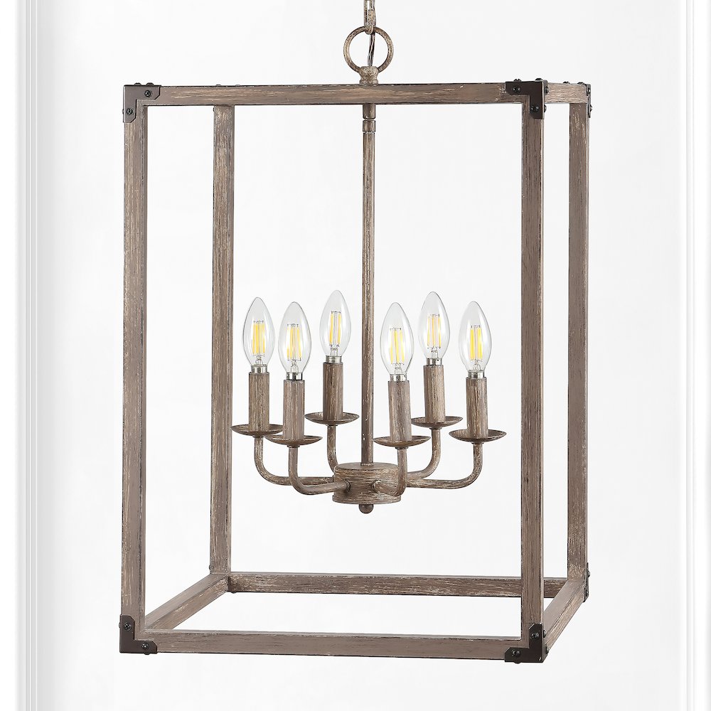 Magnolia Adjustable Iron Rustic Farmhouse Led Pendant. Picture 8
