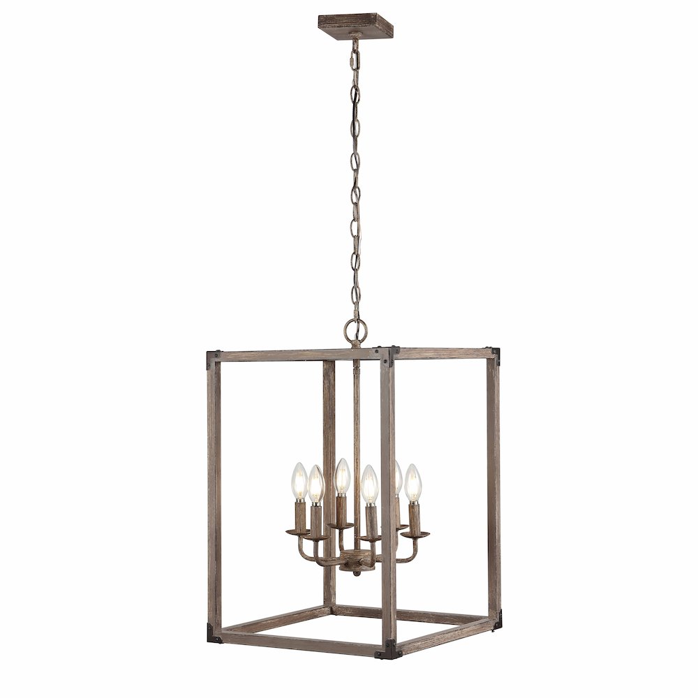 Magnolia Adjustable Iron Rustic Farmhouse Led Pendant. Picture 5