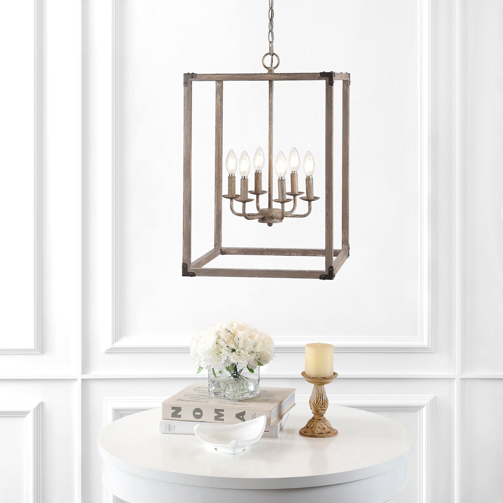 Magnolia Adjustable Iron Rustic Farmhouse Led Pendant. Picture 9