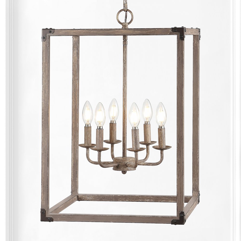 Magnolia Adjustable Iron Rustic Farmhouse Led Pendant. Picture 7