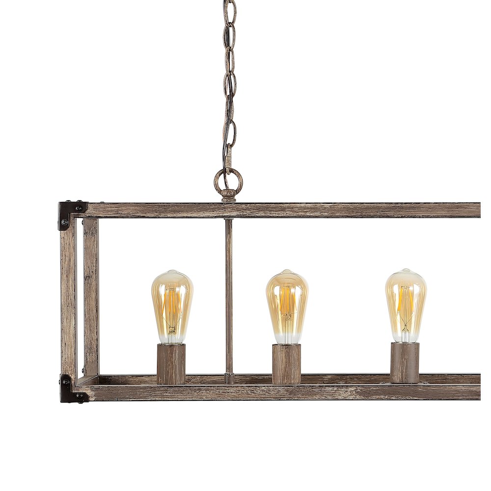 Magnolia Adjustable Iron Rustic Farmhouse Led Pendant. Picture 3
