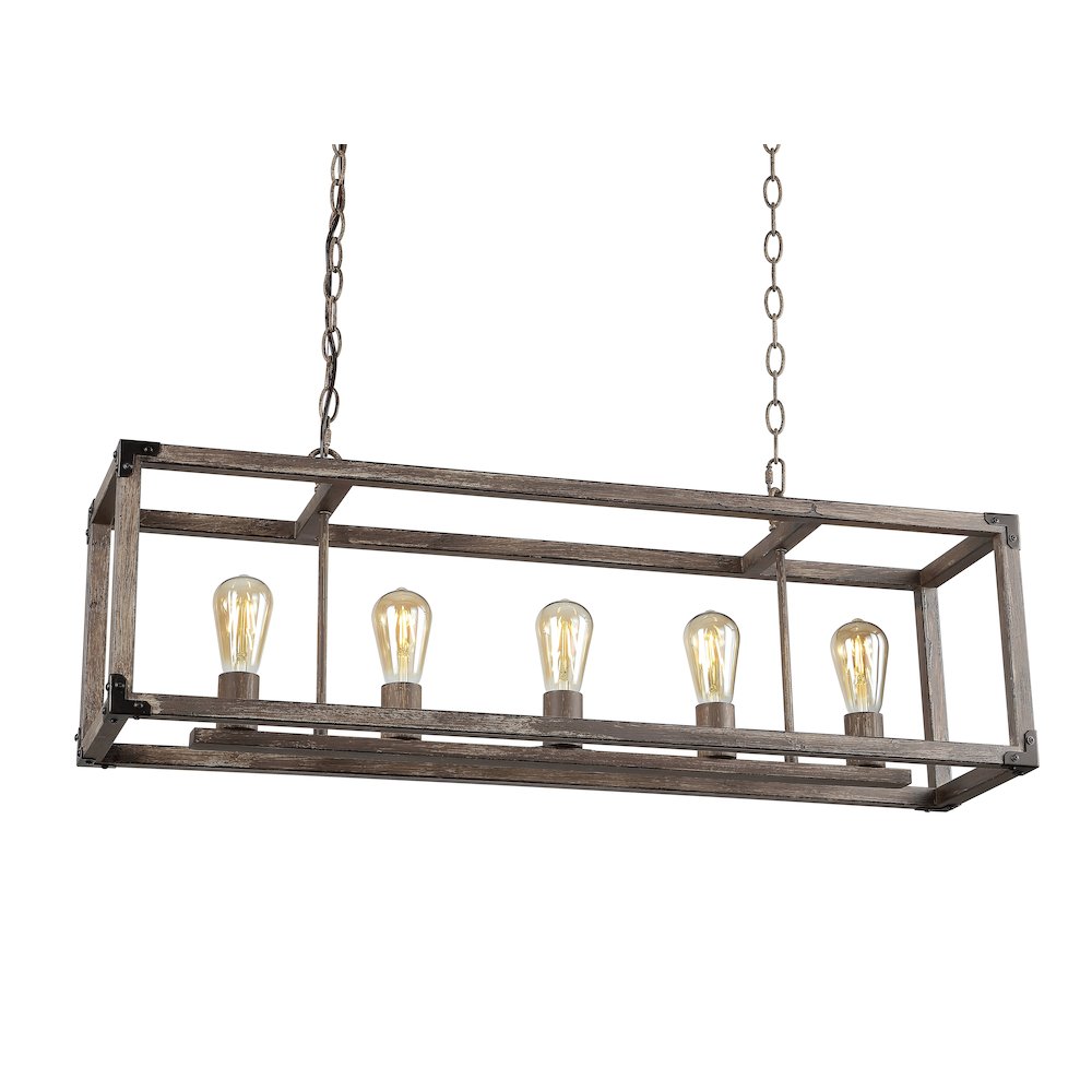 Magnolia Adjustable Iron Rustic Farmhouse Led Pendant. Picture 13