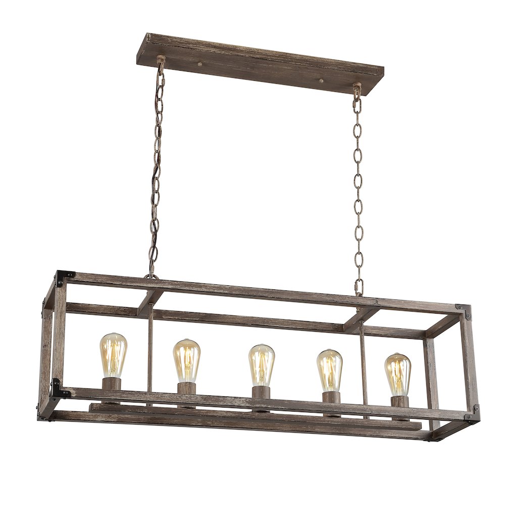 Magnolia Adjustable Iron Rustic Farmhouse Led Pendant. Picture 7