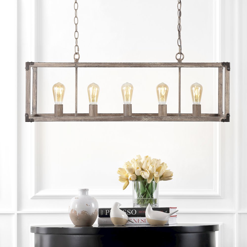 Magnolia Adjustable Iron Rustic Farmhouse Led Pendant. Picture 11