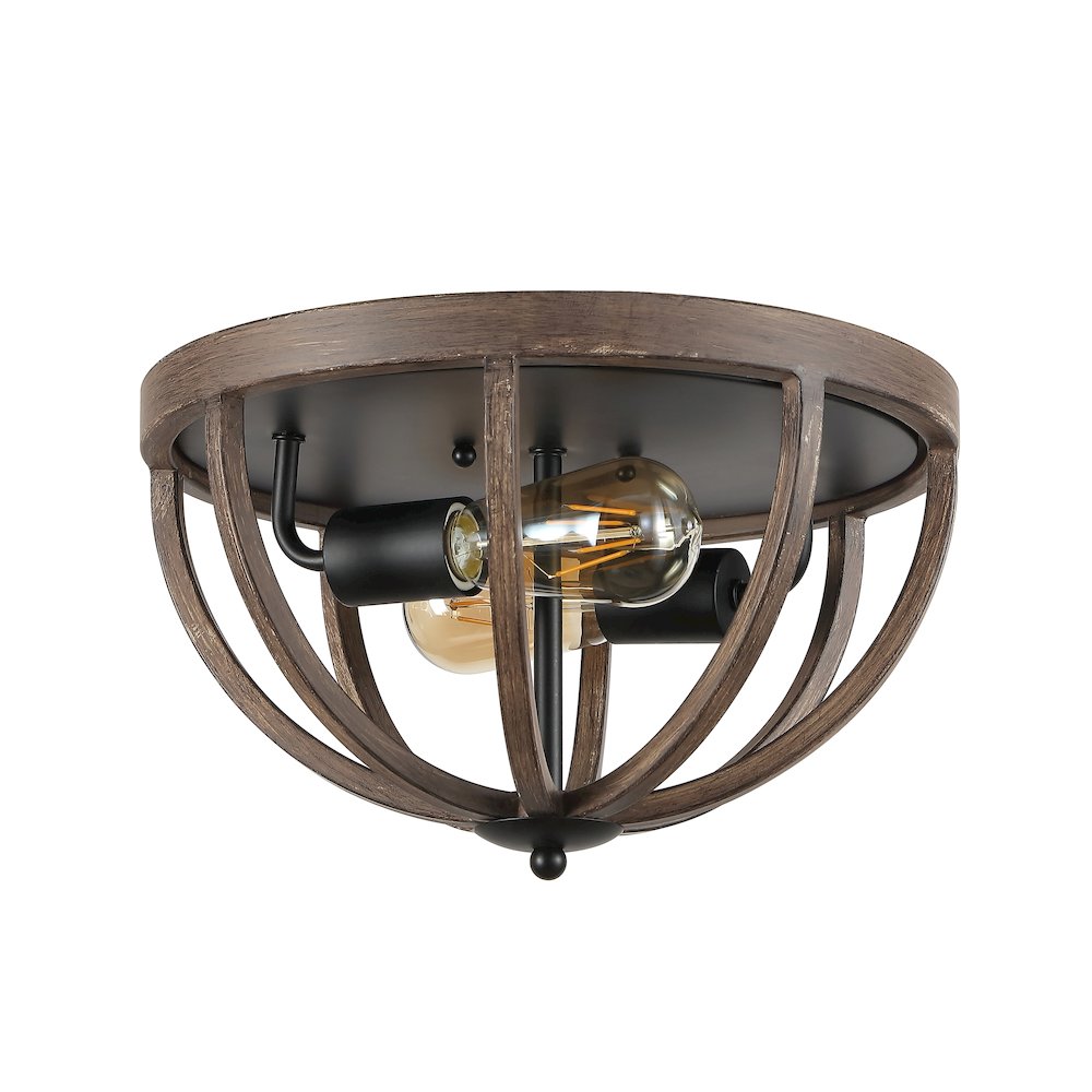 Darlene Iron Rustic Farmhouse Led Flush Mount. Picture 2