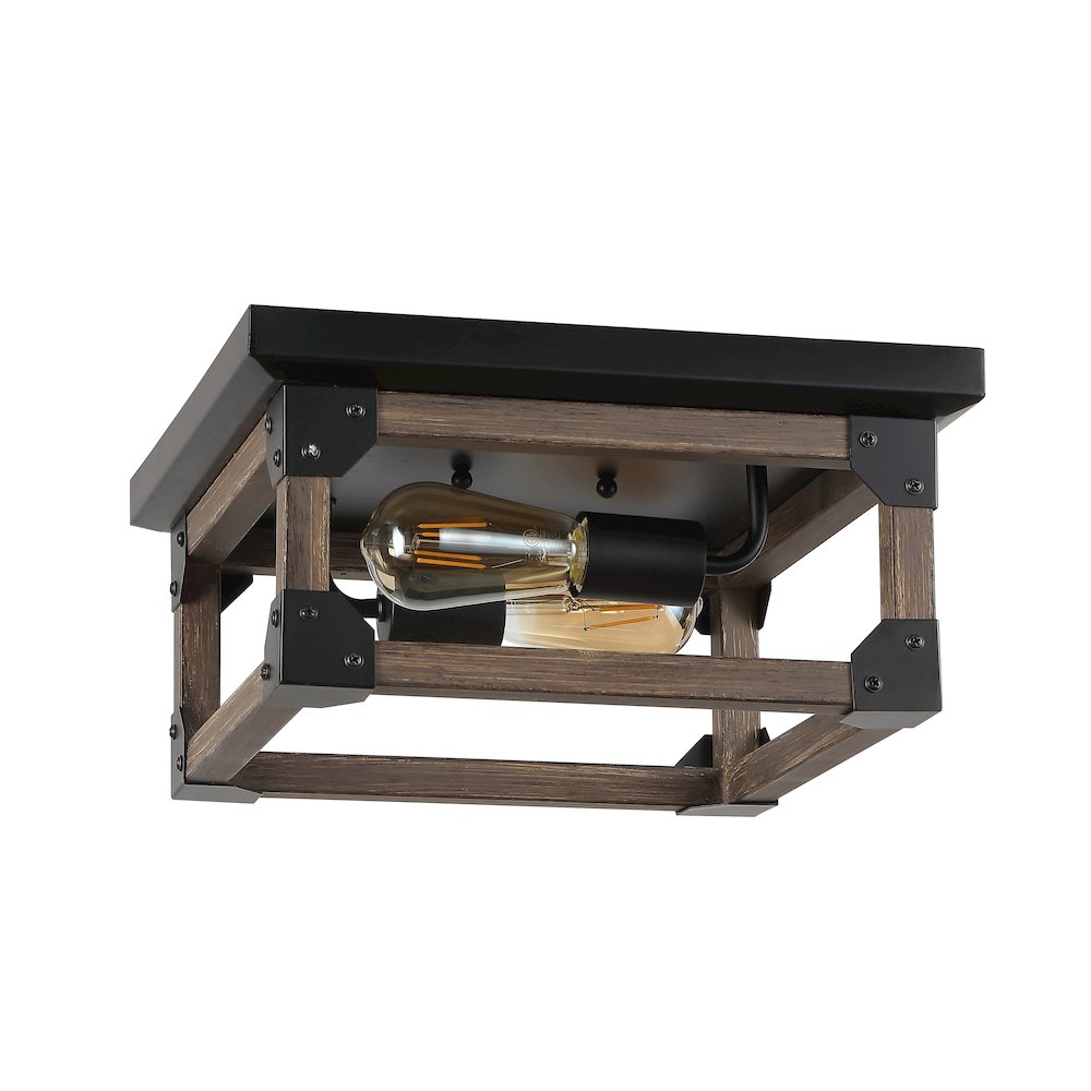Cheshire Iron Rustic Farmhouse Led Flush Mount. Picture 2