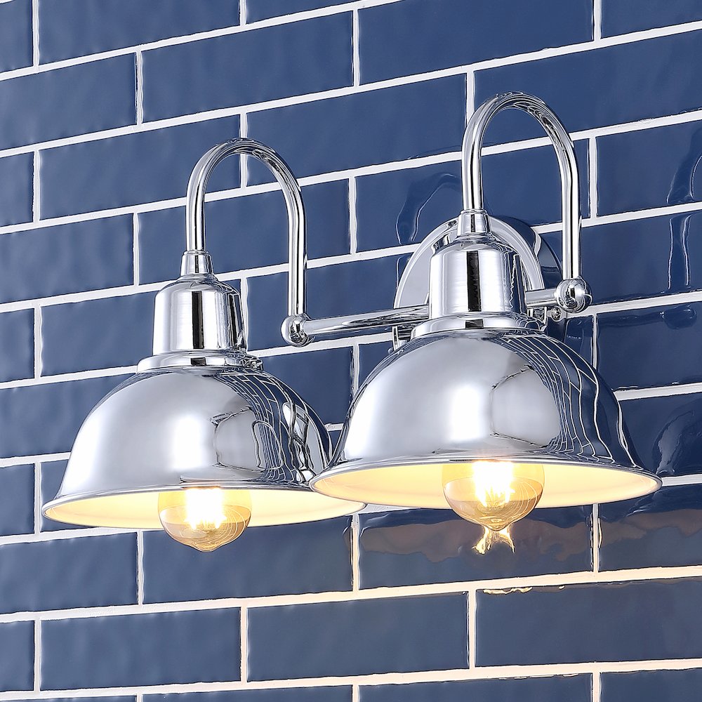 Frisco Farmhouse Industrial Iron Led Vanity. Picture 8