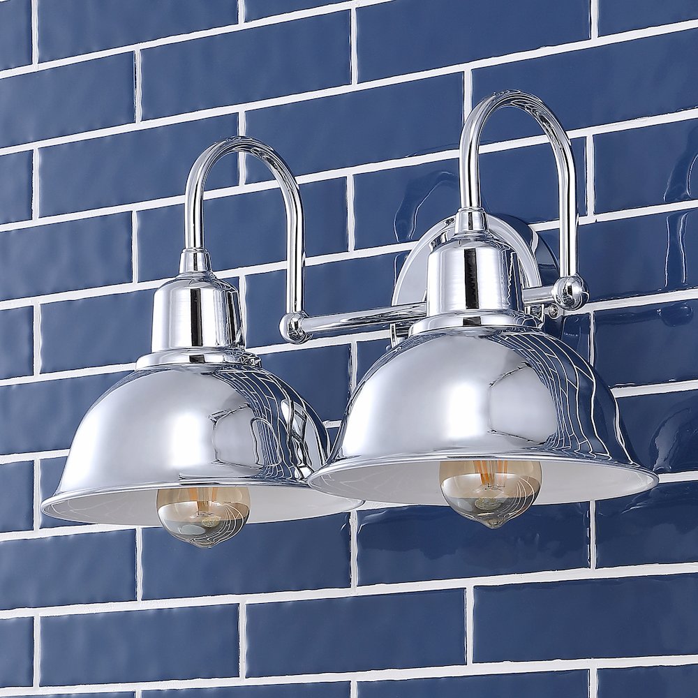 Frisco Farmhouse Industrial Iron Led Vanity. Picture 6