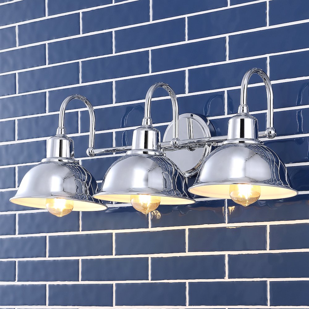 Frisco Farmhouse Industrial Iron Led Vanity. Picture 8