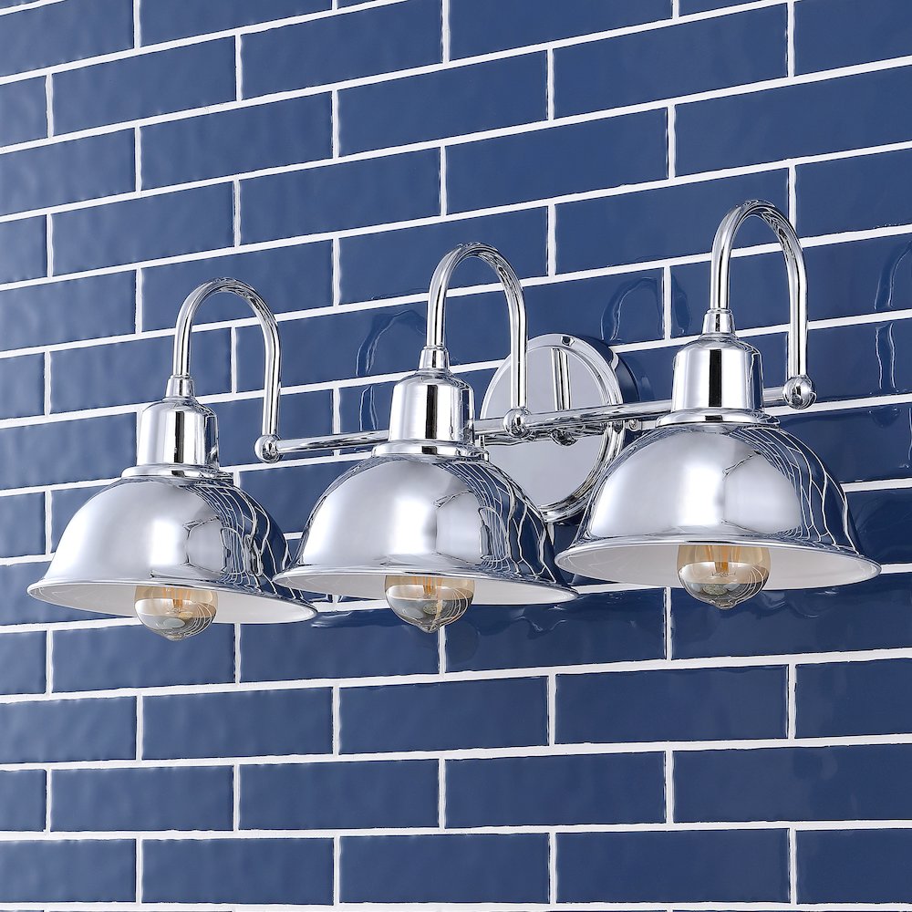 Frisco Farmhouse Industrial Iron Led Vanity. Picture 6