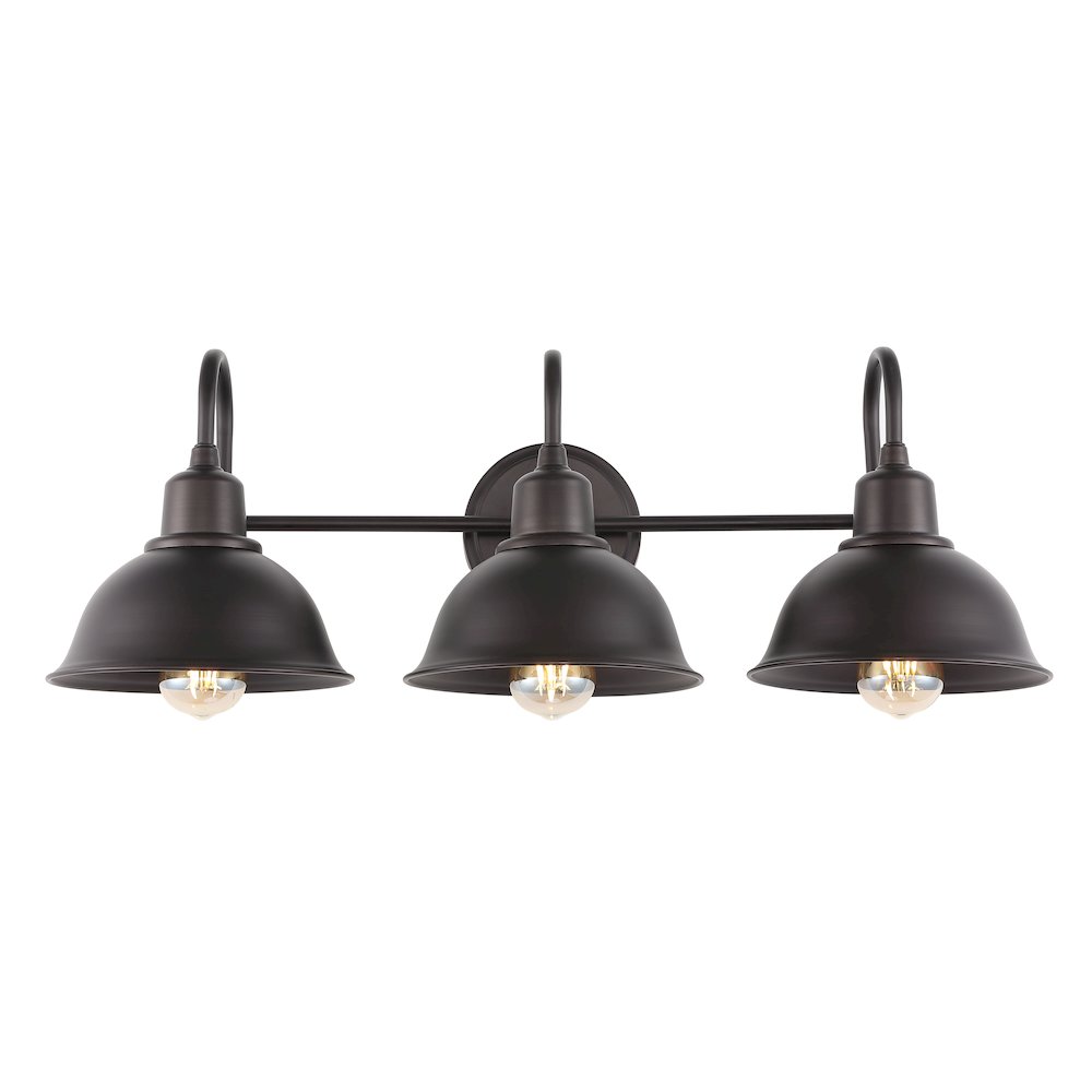 Frisco Farmhouse Industrial Iron Led Vanity. Picture 7