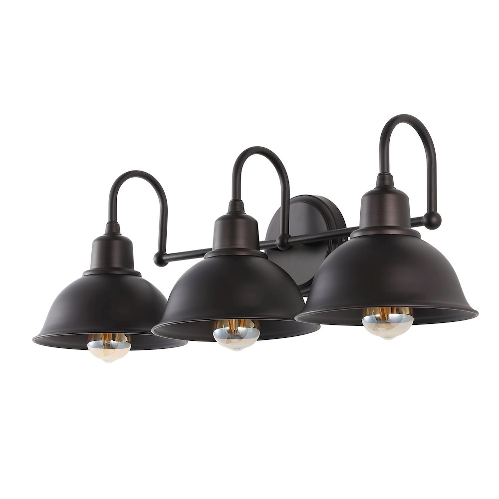 Frisco Farmhouse Industrial Iron Led Vanity. Picture 5
