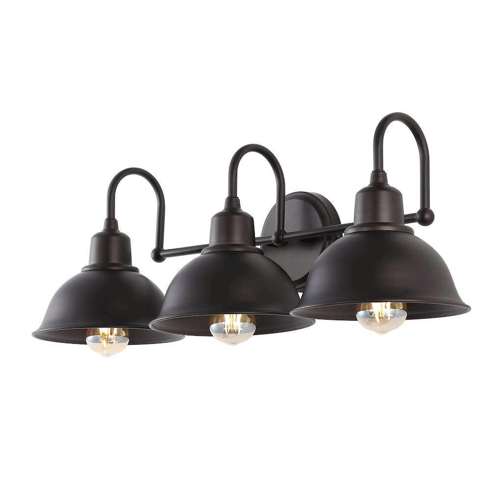 Frisco Farmhouse Industrial Iron Led Vanity. Picture 1